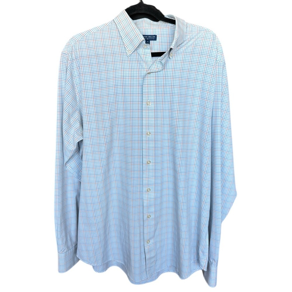 Peter Millar Crown XL Plaid Performance Shirt Golf Quiet Luxury Prep S76